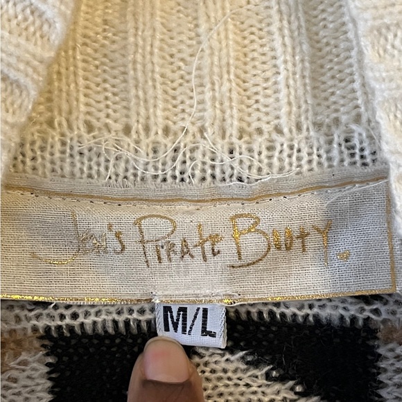 Free People Jen's Pirate Booty La Croix Cardigan Tribal Print Bell Sleeve M/L - Picture 12 of 15